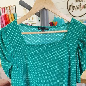 Green & White Polkadot